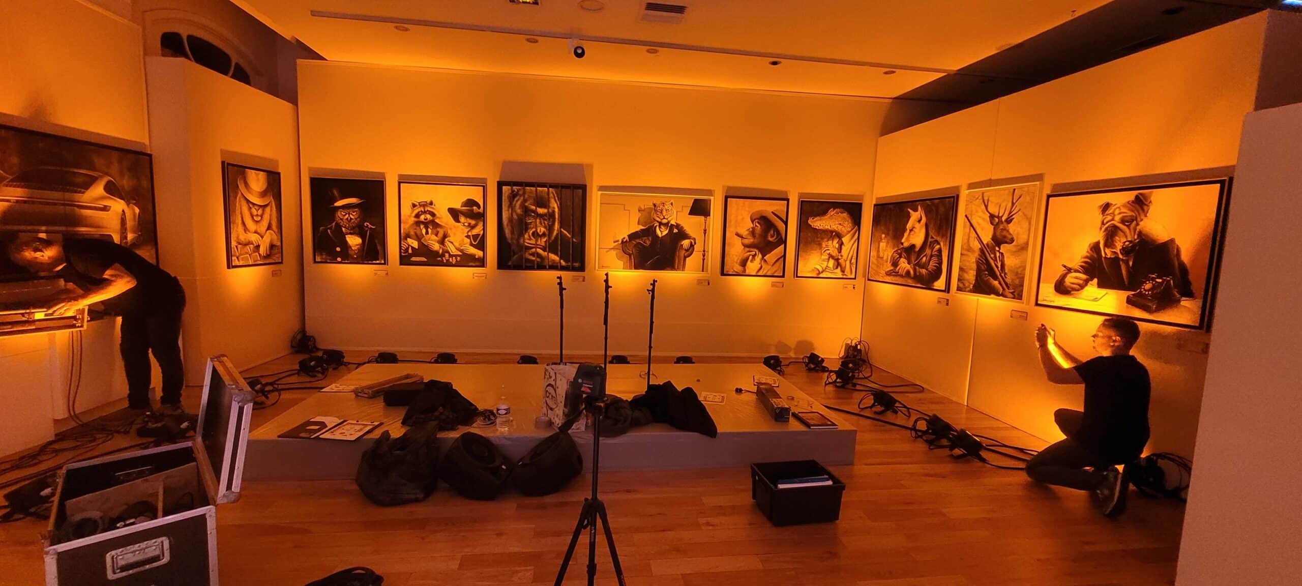 Mise en lumière d'un espace intérieur pour captation ou événement